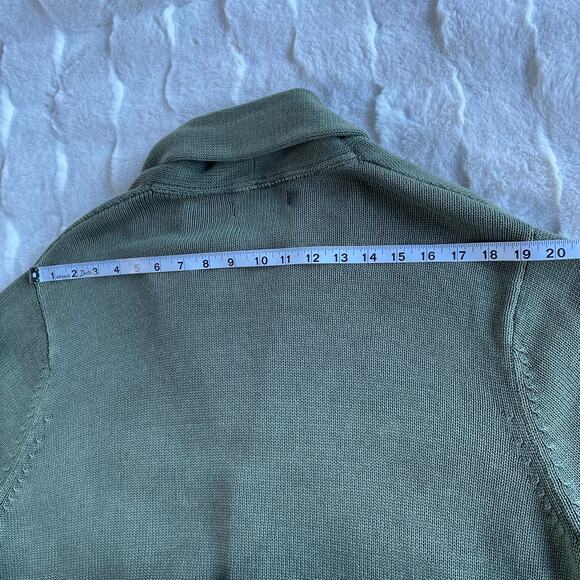 🔥Goodthreads Green Cotton Knitted Sweater Cardigan Kurt Cobain Grunge Grandpa - Picture 15 of 15